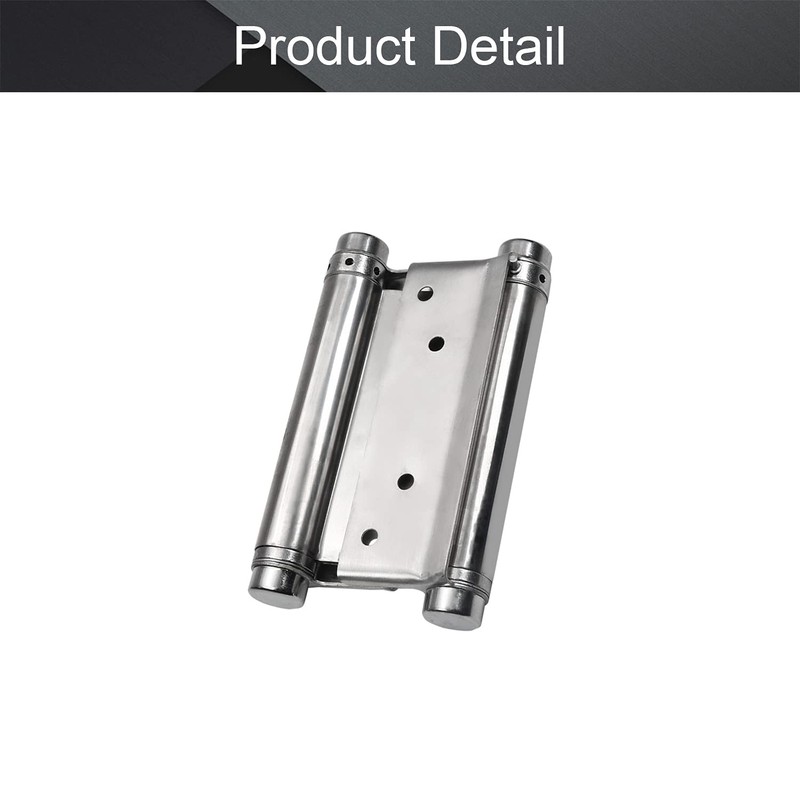 MroMax Double Action Spring Hinge 5 inches Stainless Steel Brushed