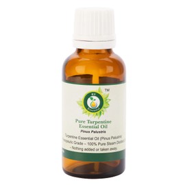 R V Essential Pure Turpentine Essential Oil 15 ml (0.507 ounces) - Pinus Palustris (100% Pure and Natural Steam Distillated) Pure Turpentine Essential Oil