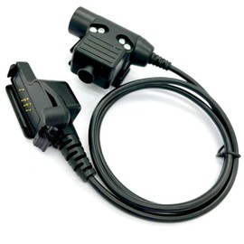 WODASEN Tactical U94 PTT Adapter Push to Talk Big Button Radio Connector Standard 7.1mm Civilian Headset Jack for Motorola XTS2000 XTS2500 XTS5000 HT1000 MTS2000 MTX5000 MTX8000 6-Pin Walkie Talkie