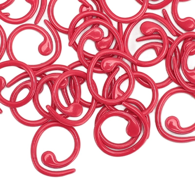 50PCS Metal Stitch Markers Spiral Markers Multifunctional Crochet Locking Hooks