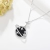 ONEFINITY Saturn Planet Necklace 925 Sterling Silver Planet Space Pendant