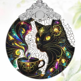 3" Stained Glass Cat Ornament, Christmas Ornament, Cat Christmas Tree Decoration, Christmas Tree Ornament, Heirloom Keepsake, Gift Exchange, Gift Idea, Bauble Present