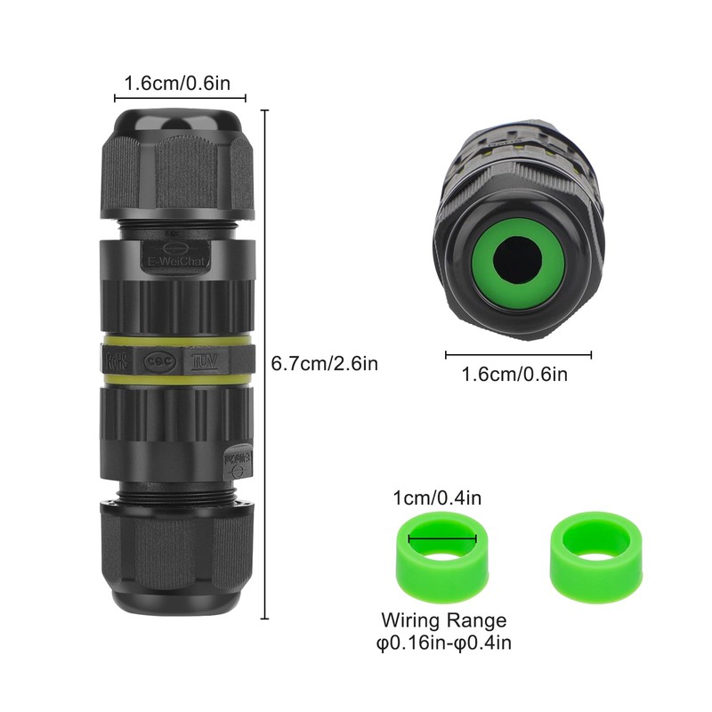 Linkstyle 10PCS 3 Pole M16 Wire Connector Waterproof IP68 External