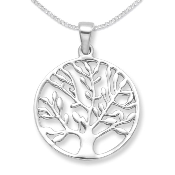 Heather Needham Sterling Silver Life Tree Yggdrasil Pendant on Silver