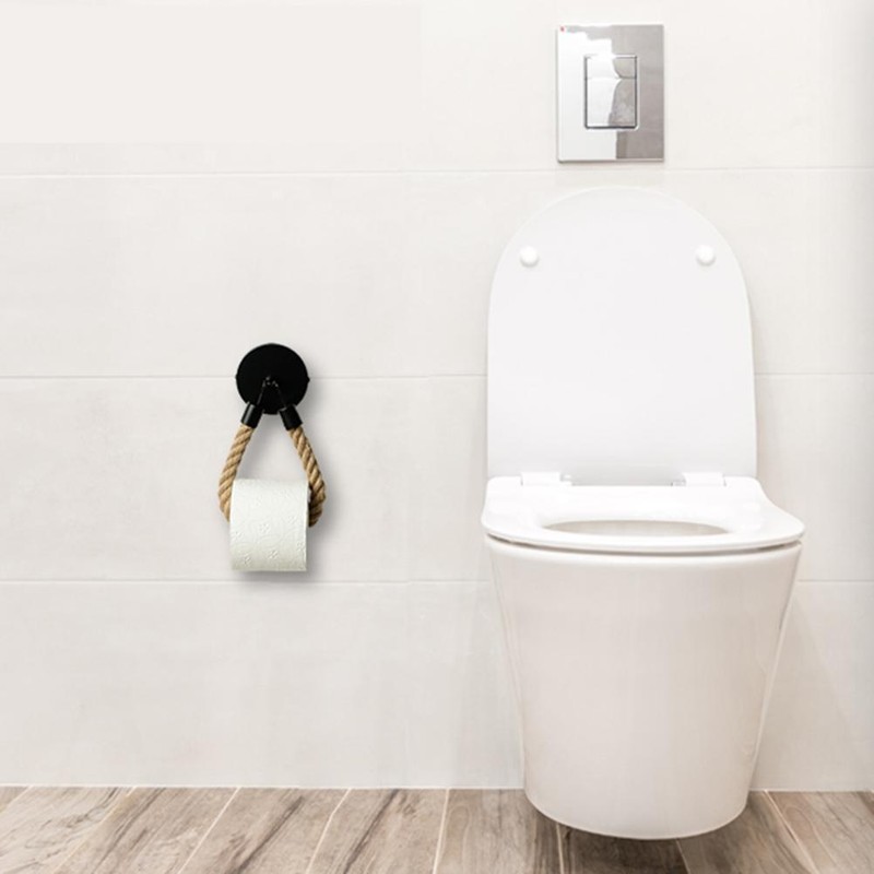 Toilet Roll Holder Rope Toilet Paper Holder Wall Mounted Towel