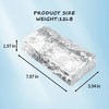4 Pack-7.9"x3.9"x2" High Transparency ice Crystal Patterned Rectangular Solid Glass