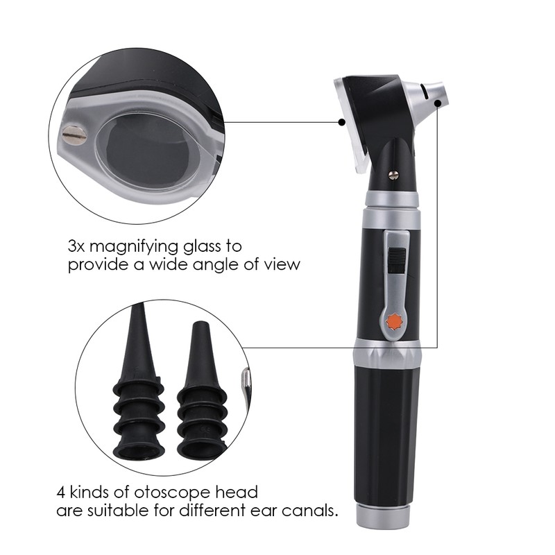 Medical Diagnosis Otoscope Ear Care Speculum Magnifying Lens Clinical LED