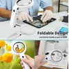 VERIMP 5X Handheld Magnifier Illuminated Desktop Handheld Magnifying Glass Reading