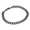 Phiten Carbonized Titanium Chain Bracelet, Length 6.7 - 8.3 inches