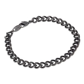 Phiten Carbonized Titanium Chain Bracelet, Length 6.7 - 8.3 inches (17 - 21 cm), Pure Titanium with Carbonized Titanium Coating, Black, Accessory for Men and Women