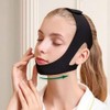 Facial V-Line Lifting Band Double Chin Reduction Sleep Compression - Facial Lifting Band Black / 얼굴 브이 라인 리프팅 밴드 이중턱 축소 수면 압박 - 얼굴 리프팅밴드 블랙