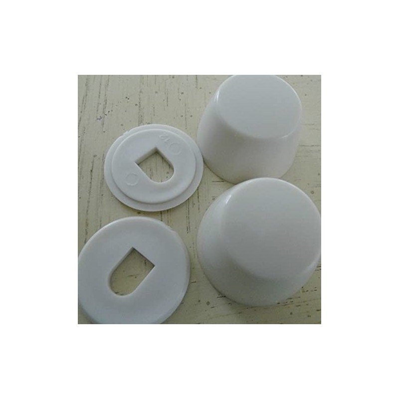 Flat Top Dome Caps for Toilet Floor Bolts, Easy Snap-On,