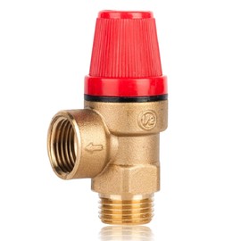 1/2 Inch Safety Valve Relief Valves, G1/2 Inch Male Thread Brass Pressure Reducing Valve, DN15 Diaphragm Safety Valve, 6 Bar 1/2 Inch Male Thread x 1/2 Inch Internal Thread Bleed Valve for Water Oil,