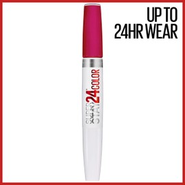 MAYBELLINE Maybelline Super Stay 24, 2-Step Liquid Lipstick Makeup, Long Lasting Highly Pigmented Color with Moisturizing Balm, Crisp Magenta, Neon Pink, 1 Count