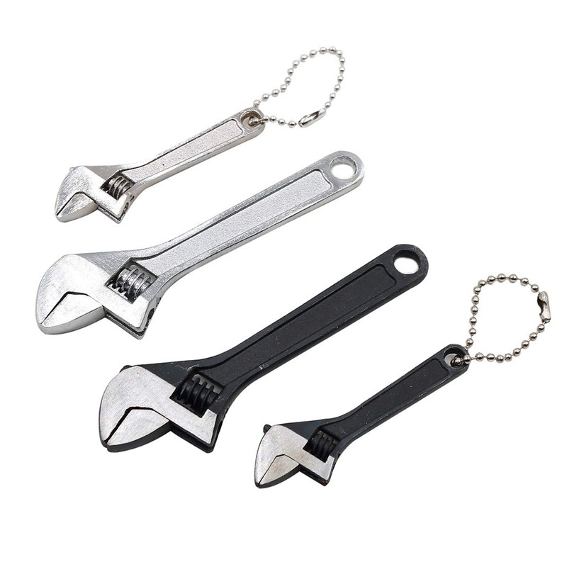 KAYIMAS Mini Adjustable Spanner, 2.5" Small Steel Spanner Jaw Wrench