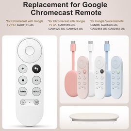 Voice Replacement for Google-Chromecast-Remote, G9N9N for Chromecast with Google TV Remote, for Google TV Streamer (Only for Snow Chromecast Google)