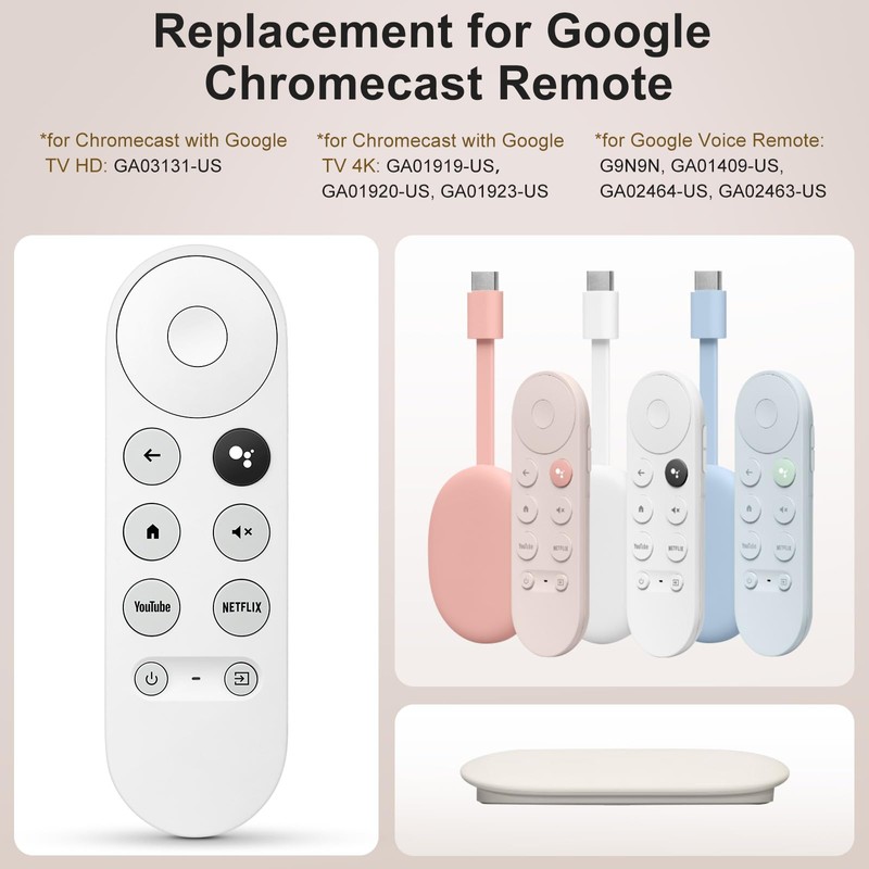 Voice Replacement for Google-Chromecast-Remote, G9N9N for Chromecast with Google TV