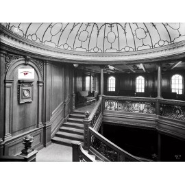 RMS TITANIC, RMS OLYMPIC, INCREDIBLE REPRINT VIEW OF AFT STAIRCASE HQ