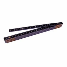 Metrica 20108 1m Aluminium Folding Rule with Natural 5 Folds - Black