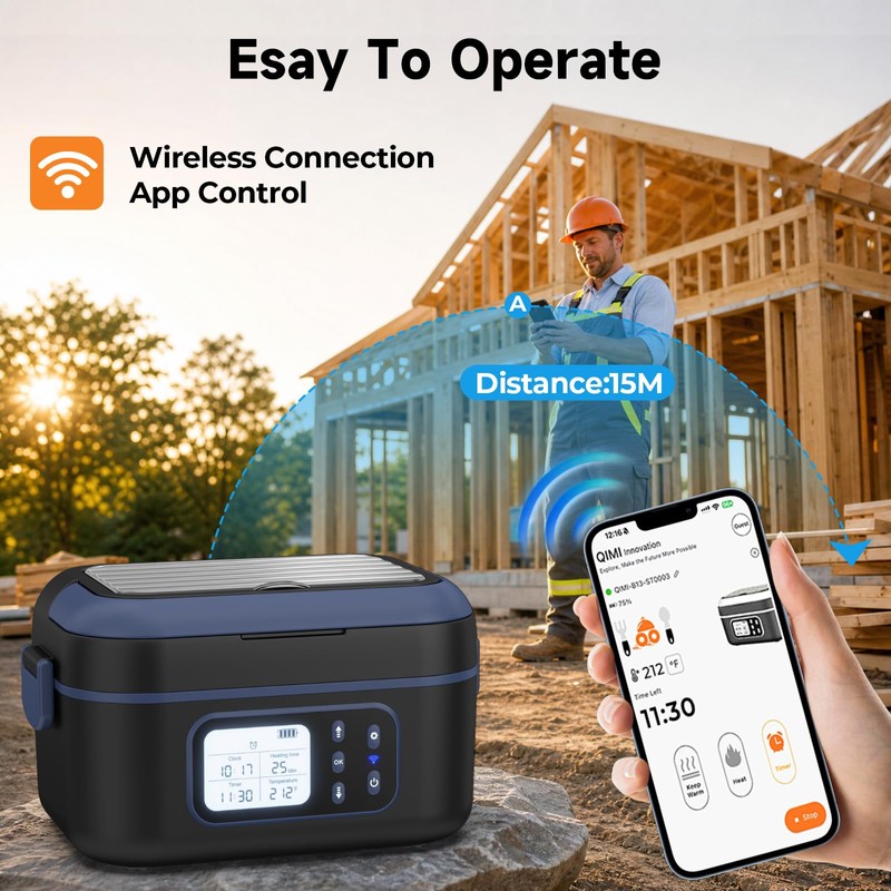 FYY Cordless Electric Lunch Box for Adults with APP Control,