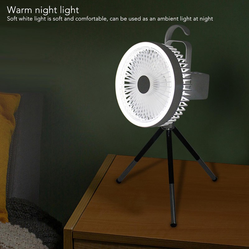 Tripod Stand Fan USB Rechargeable Retractable Portable Camping Fan Hanging