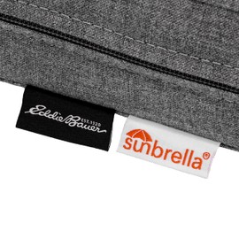 Eddie Bauer Home Deep Seating Outdoor Lounge Cushion, Knife Edge, 23" X 24" X 5", Canvas Black