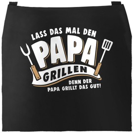 MoonWorks® BBQ Apron with Saying Grillseargent Born to Grill-Geschenke Men Skeleton, Papa grills black
