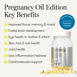 Equi - Pregnancy Oil Edition | Omega 3 Fish Oil Supplement with DHA & EPA | Prenatal Omega 3 for Conception to Breastfeeding | Brain, Eye & Foetal Development | 30 Day Supply