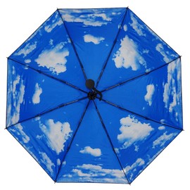 LLanxiry Compact Travel Umbrella,Windproof Waterproof Stick Umbrella Protection Golf Umbrellas (High clouds)