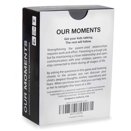 OUR MOMENTS Kids (Bundle of 3): 100 Thought Provoking Conversation Starters for Great Parent-Child Relationship Building - Fun Car Travel, Road Trip Card Questions Game for Healthy Family Development