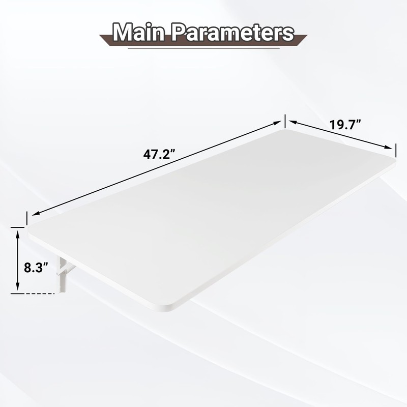 Neoaider Wall Mounted Folding Table 47.2”L x 19.7”W, Laundry Folding