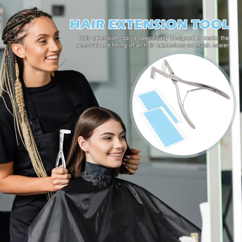 Tape in Hair Extensions Plier, Professional Stainless Steel Flat Surface