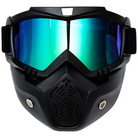 Grandios MO-BIMASK-BL Airsoft Face Guard Snowboarding Goggles, Hard Bike Mask, Snowboarding Goggles, Windproof, Full Face