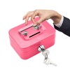 Lockable Cash Box, Small Lockable Box, Money Box with Key,