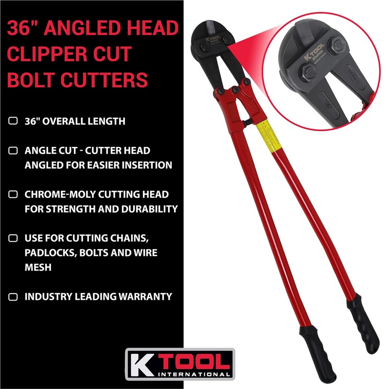 K Tool International 36" Angle Cut Bolt Cutters