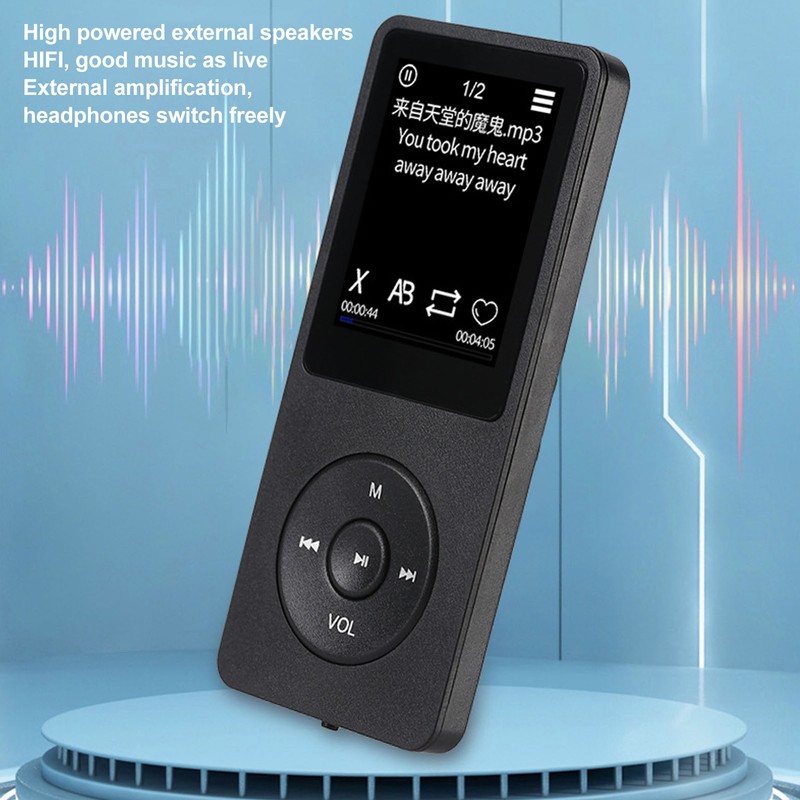 MP3 MP4 Player Bluetooth Lightweight Portable HiFi Music Player with