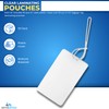 1InTheOffice Clear Laminating Pouch with Loop Attachment, Luggage Tag Style