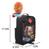Chucky 17.5" Black adult Backpack With Plush Character Charm