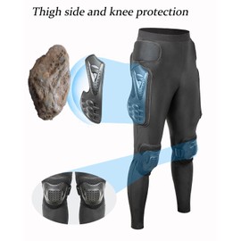 Motorcycle Riding Pant - Adult Youth Motocross Protectvie Gear, Dirt Bike Gear Pant with Armor for ATV Cyling Skateboard (US, Alpha, Medium, Regular, Regular, Black)