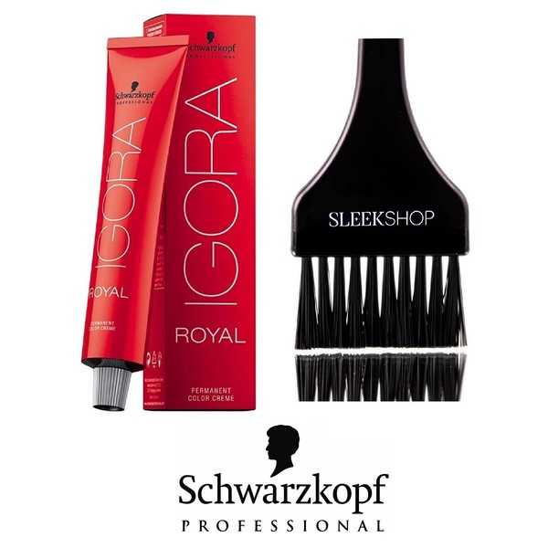 Schwarzkopf Professional Igora Royal Permanent Hair Color (with Sleek Tint Brush) (9-1 Extra Light Ash Blonde)