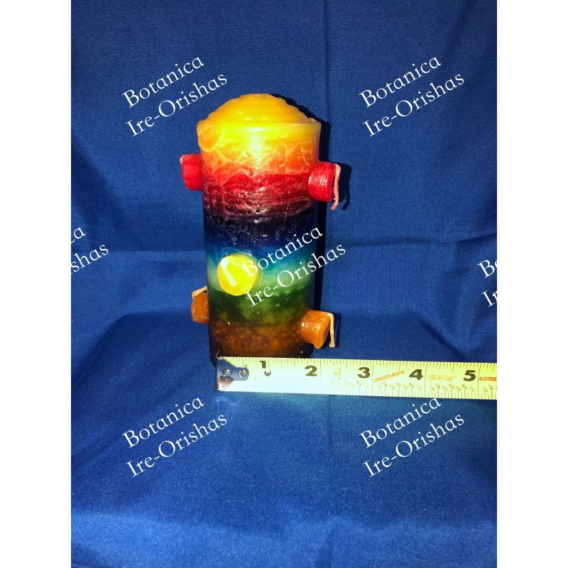 7 Mecha Vela 7 potencia colores 7 Wick Candle religion