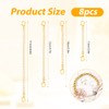 8pcs Copper Plated Chain Extender Necklace Extenders KC Gold Extension