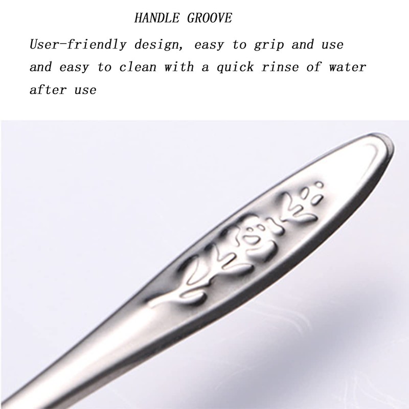 YIUIRUOI 6 Stainless Steel Pet Feeding Spoons, Parrot Feeding Tool,