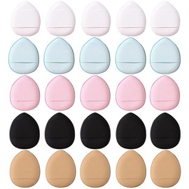 EBHO 20 Powder Puff Triangle, Makeup Sponge, Triangular Makeup Sponge, Soft, Washable, Reusable Powder Puff Sponge with Back Strap