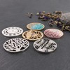 Morella Women's Amulet Coins, 33 mm Zirconia Stones, Base Metal