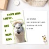 Smithtuy Funny Emotional Support Card with Smiling Alpaca - Thinking