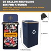 Eikovia 26 Gallon Recycling Bin for Kitchen, 100L Recycle Bin