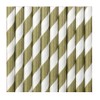 Straws, gold/white, approx. 19.5 cm, pack of 10