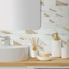 AULIGET 4-Piece Calacatta Gold Marble Look Peel and Stick Backsplash