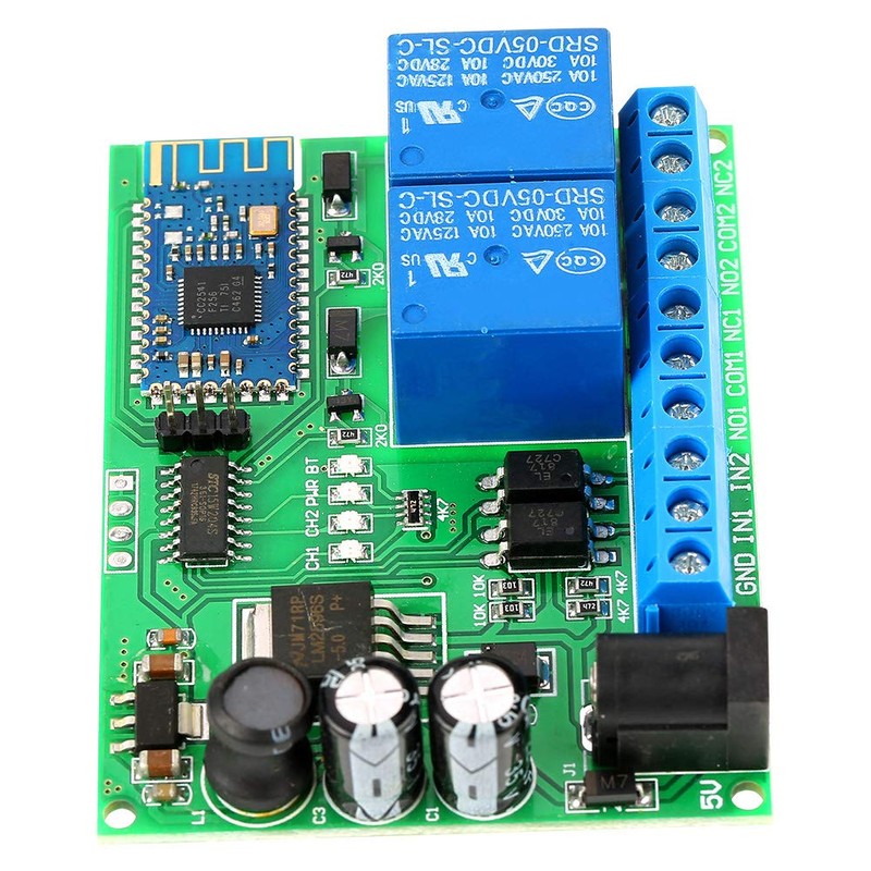 2 Channel Bluetooth Relay Wireless Remote Control Switch LED Motor